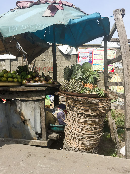 Fresh fruit stand in Lekki, Lagos, Nigeria
