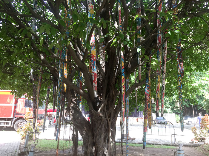 Art installation in tree at Freedom Park, Lagos, Nigeria