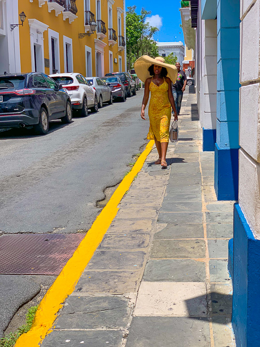 Dash of Jazz walking in Old San Juan, Puerto Rico