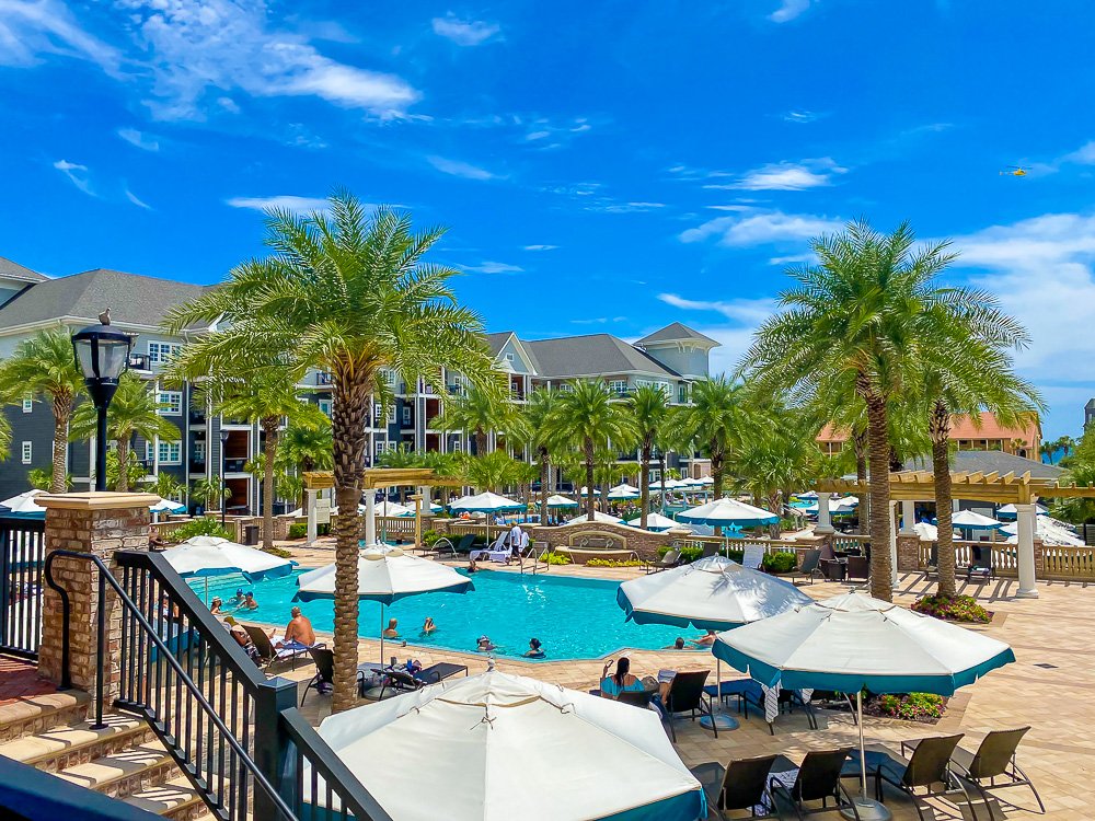 adult pool and patio area at Henderson Beach Resort & Spa in Destin, FL