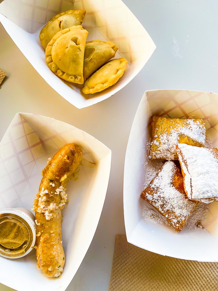 boudin, beignets, and meat pies from Marilynn's Place Shreveport.