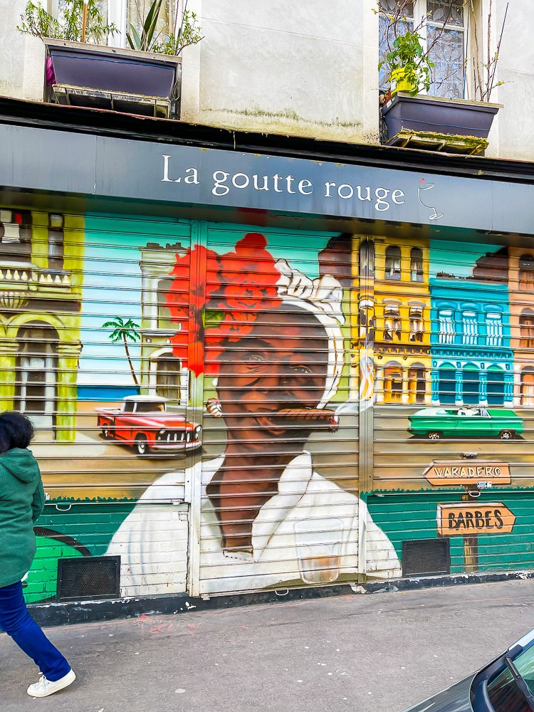 street mural in Little Africa, Paris.