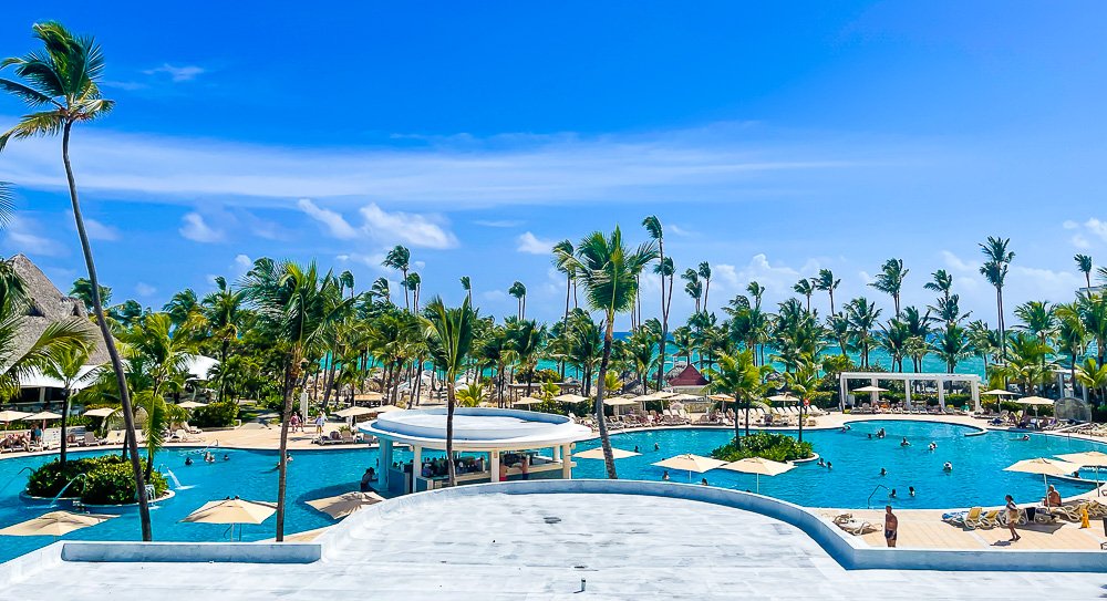 view of pool and beach at Bahia Principe Luxury Ambar.