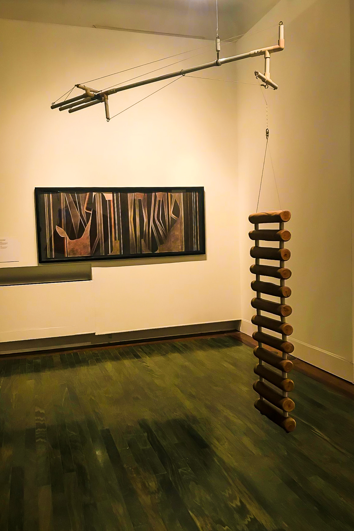 three dimensional art installation made of wood at Museo Arte Contemporaneo in Santurce, San Juan, PR.