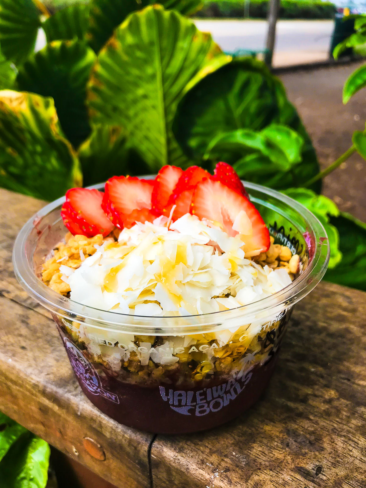 Mana acai bowl from Halaeiwa Bowls in North Shore Oahu.