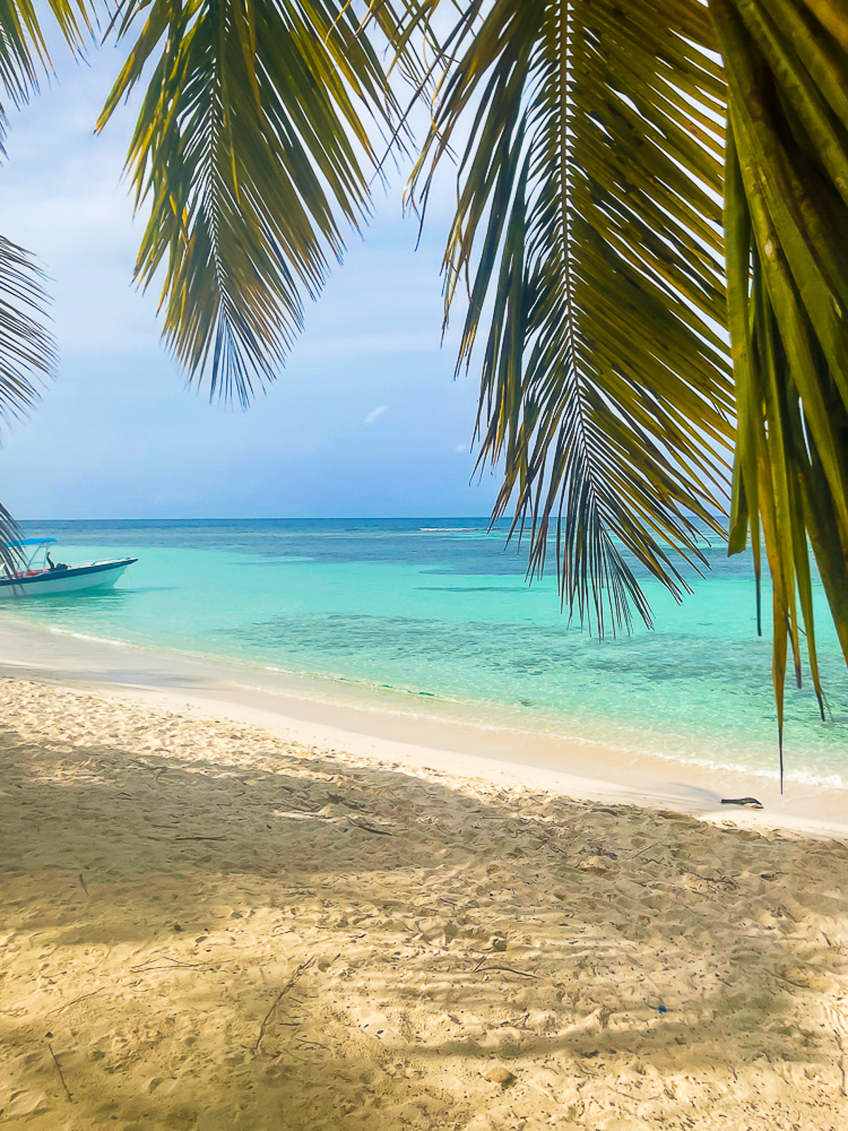 turquoise beach water on Saona Island, DR, Caribbean Islands.