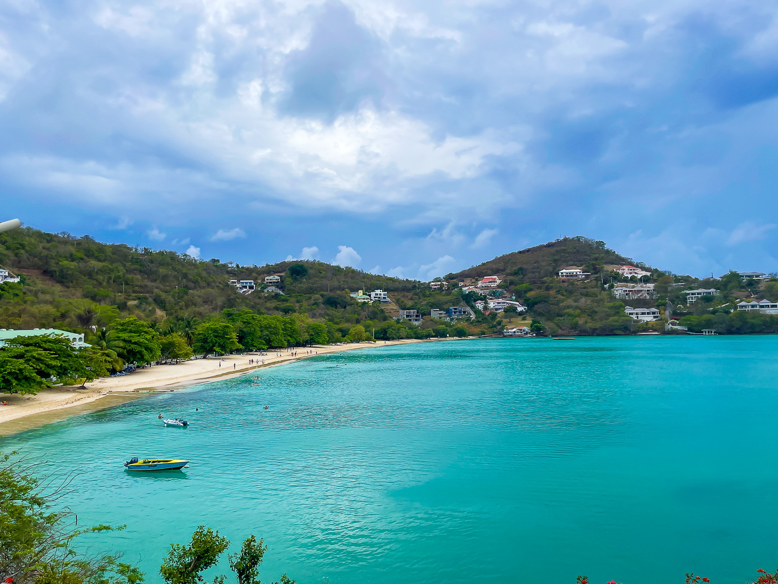 Turquoise waters of BBC Beach in Grenada, W.I.