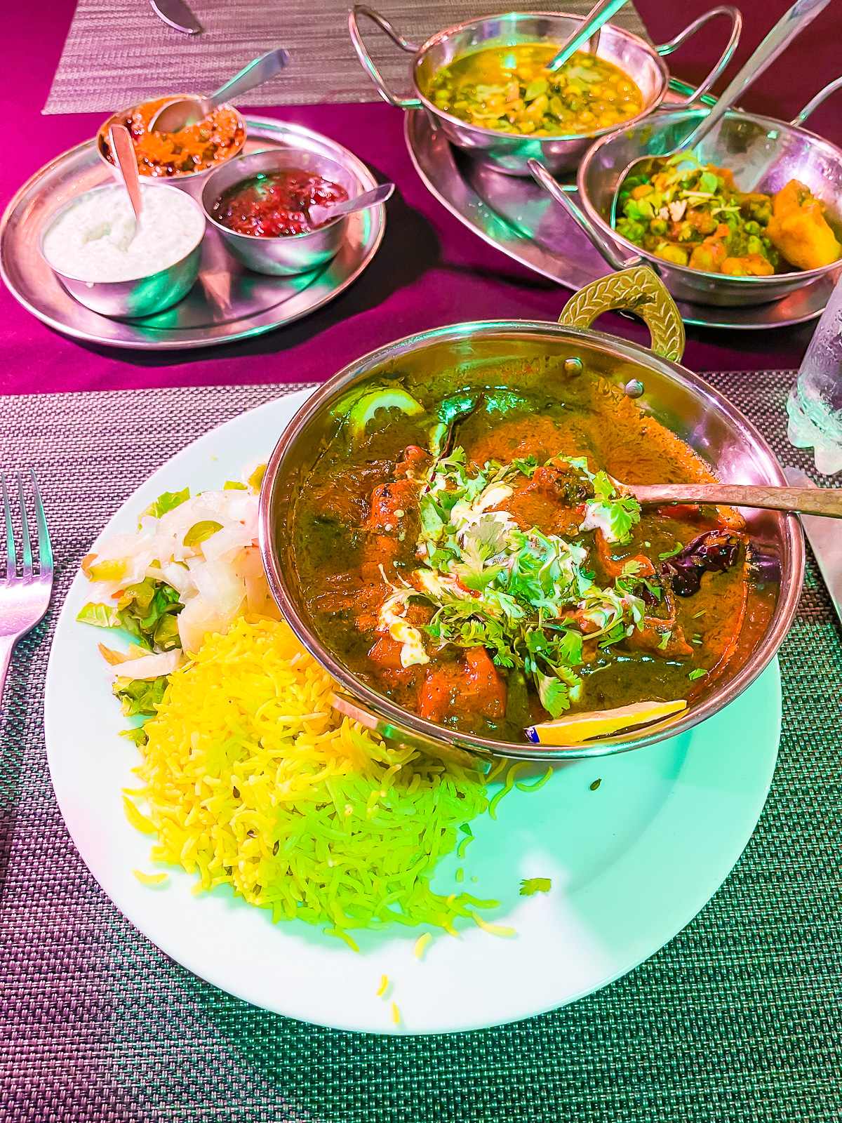 British style madras curry at Gallery Bistro on Carriacou island.