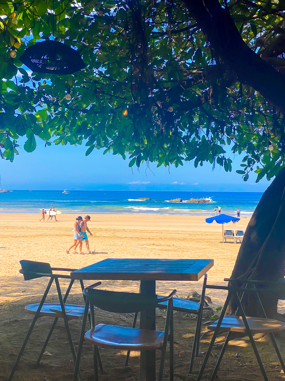 view of Tamarindo Beach from Pico Bistro.
